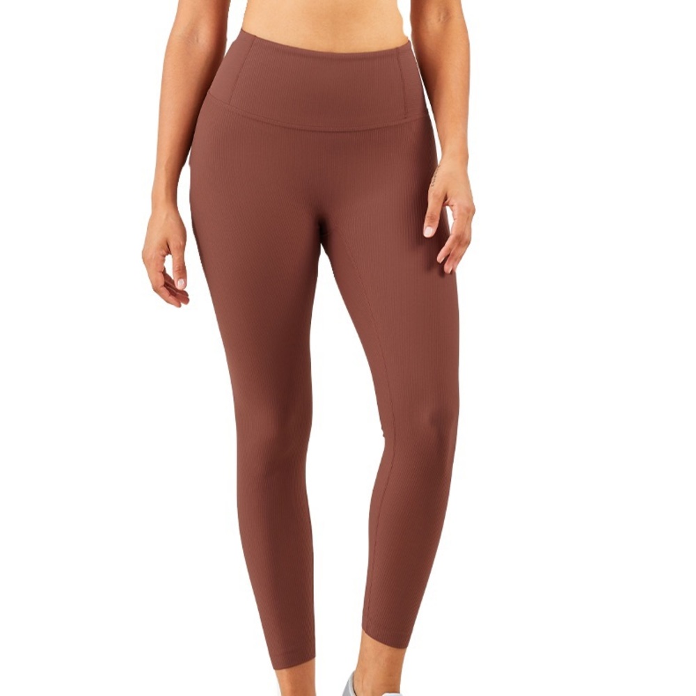 Aeolia Studio Ribbed Brown Seamless Yoga Pants Leggings BRAND NEW WITH TAGS